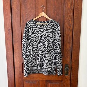 Scotch & Soda Zebra Print Knit Top Size L